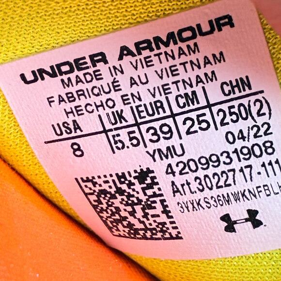 Under Armour Ignite IX Orange Lightweight Slide Sandal 3022717-111 Womens Size 8 - Picture 7 of 8